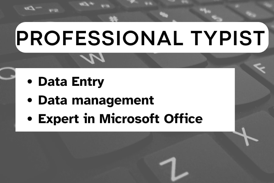 Portfolio for Professional Typist
