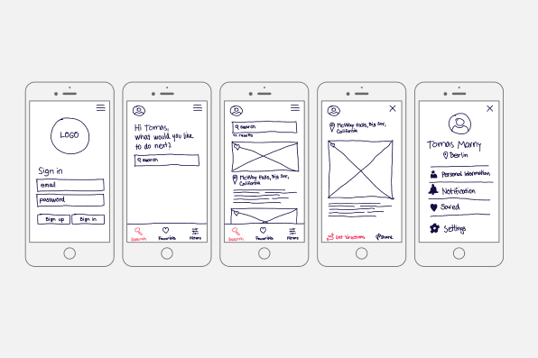 Portfolio for Interactive Prototyping & Wireframing