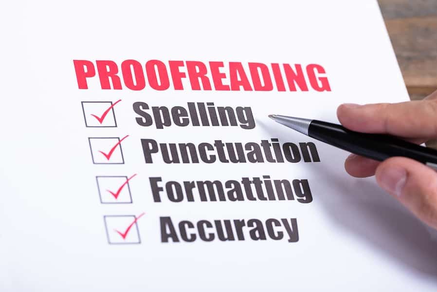 Portfolio for Proofreading