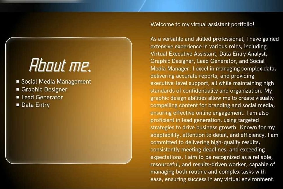 Portfolio for Graphic Design, Data Entry