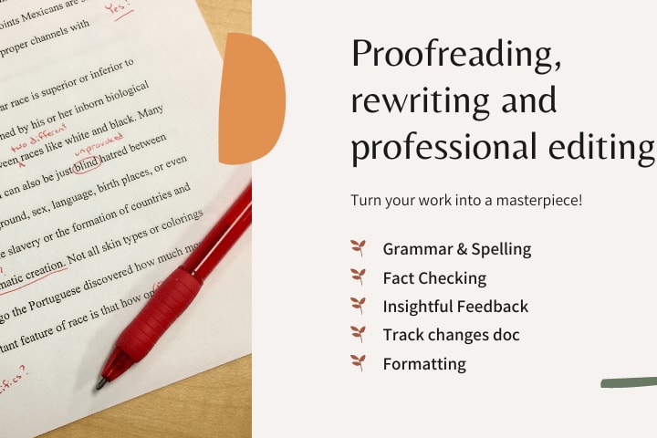 Portfolio for Proofreader and Editor