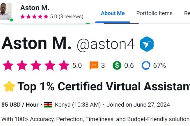 Portfolio for Certified Virtual Assistant | VA