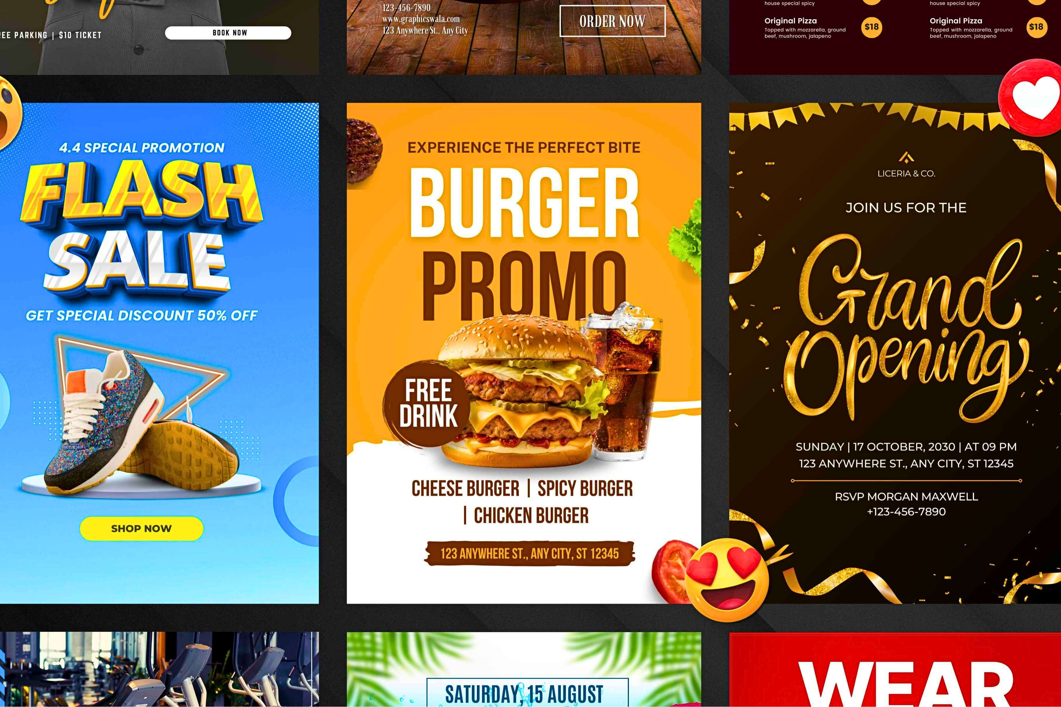 Portfolio for Flyer Design, Poster Design, Brochures