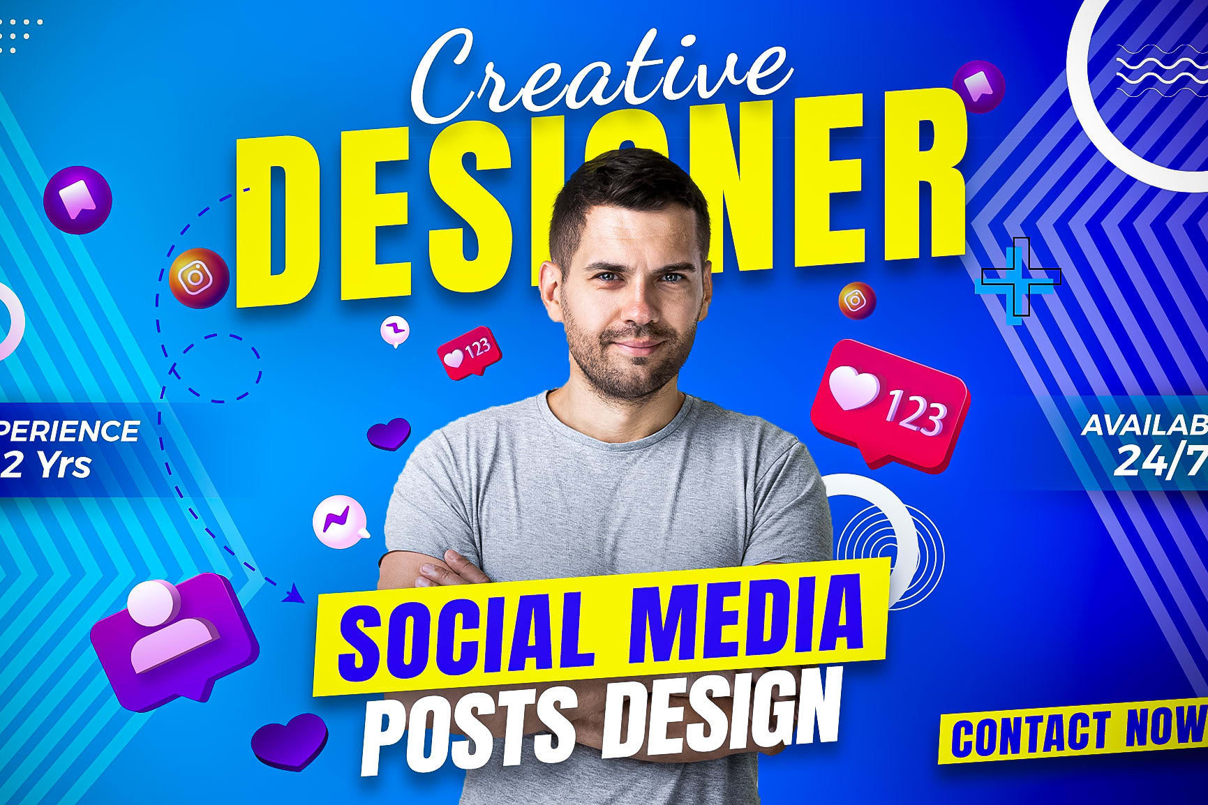 Portfolio for Graphics Designer, Social posts & banner
