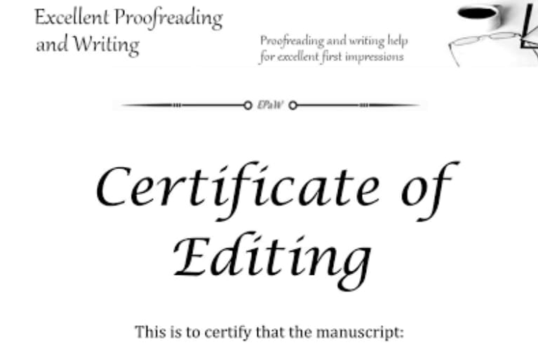 Portfolio for Proofreading
