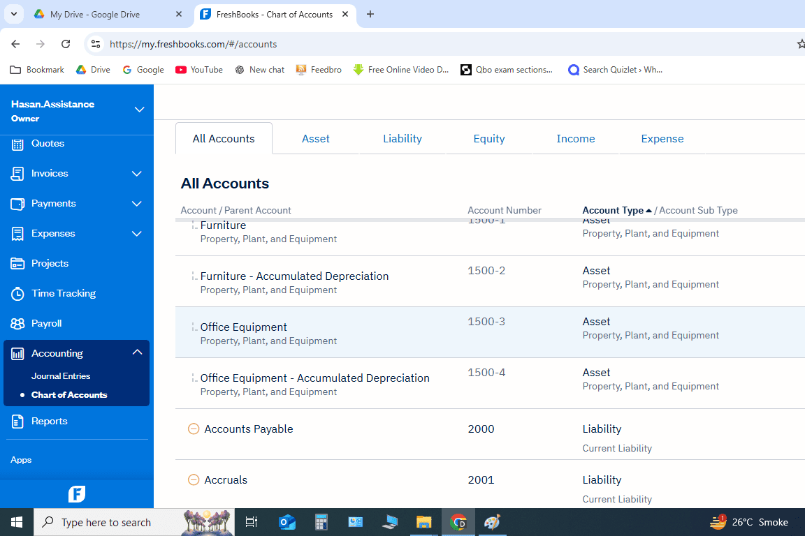 Portfolio for FreshBooks Accountant