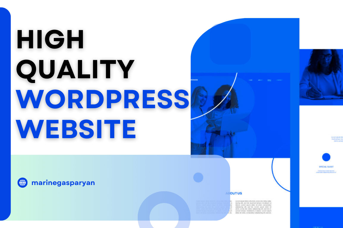 Portfolio for High Quality Wordpress Website
