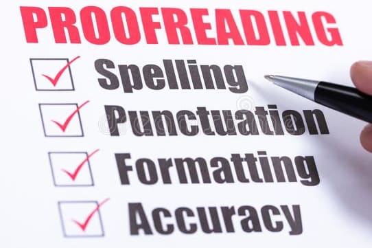 Portfolio for Editing and proofreading