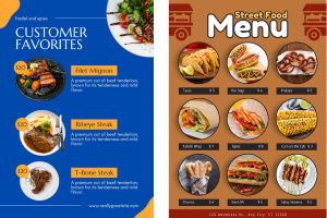 Portfolio for I will design restaurant menu