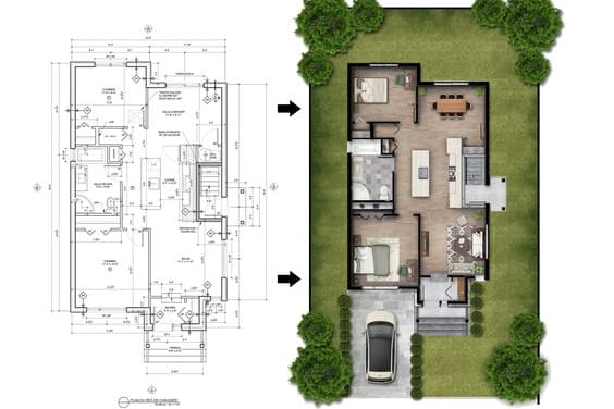 Portfolio for 2D Design and Floor plans /Drafting