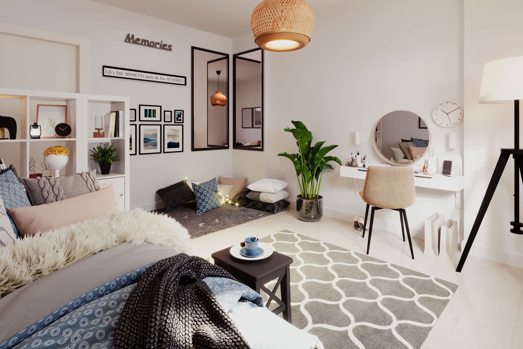 Portfolio for home design with realistic 3d renders