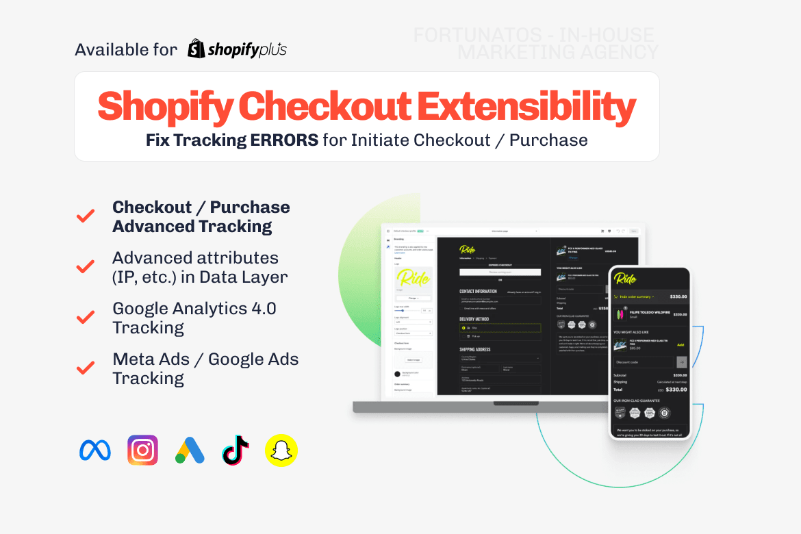 Portfolio for Shopify Checkout Extensibility via GTM