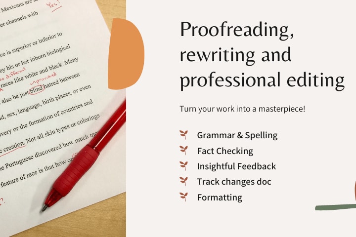 Portfolio for Academic Proofreader