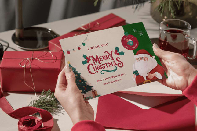 Portfolio for christmas invitation card design