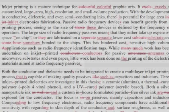 Portfolio for Proofreading