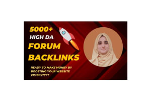 Portfolio for I Will Provide High DA Forum Backlinks