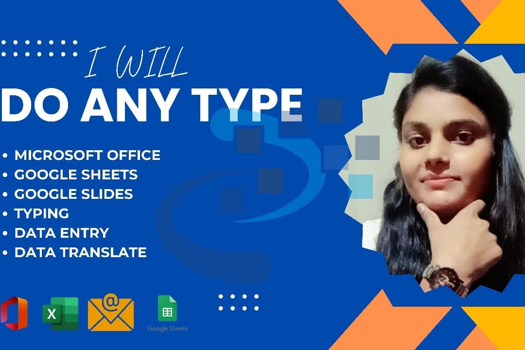 Portfolio for Data entry MS excel