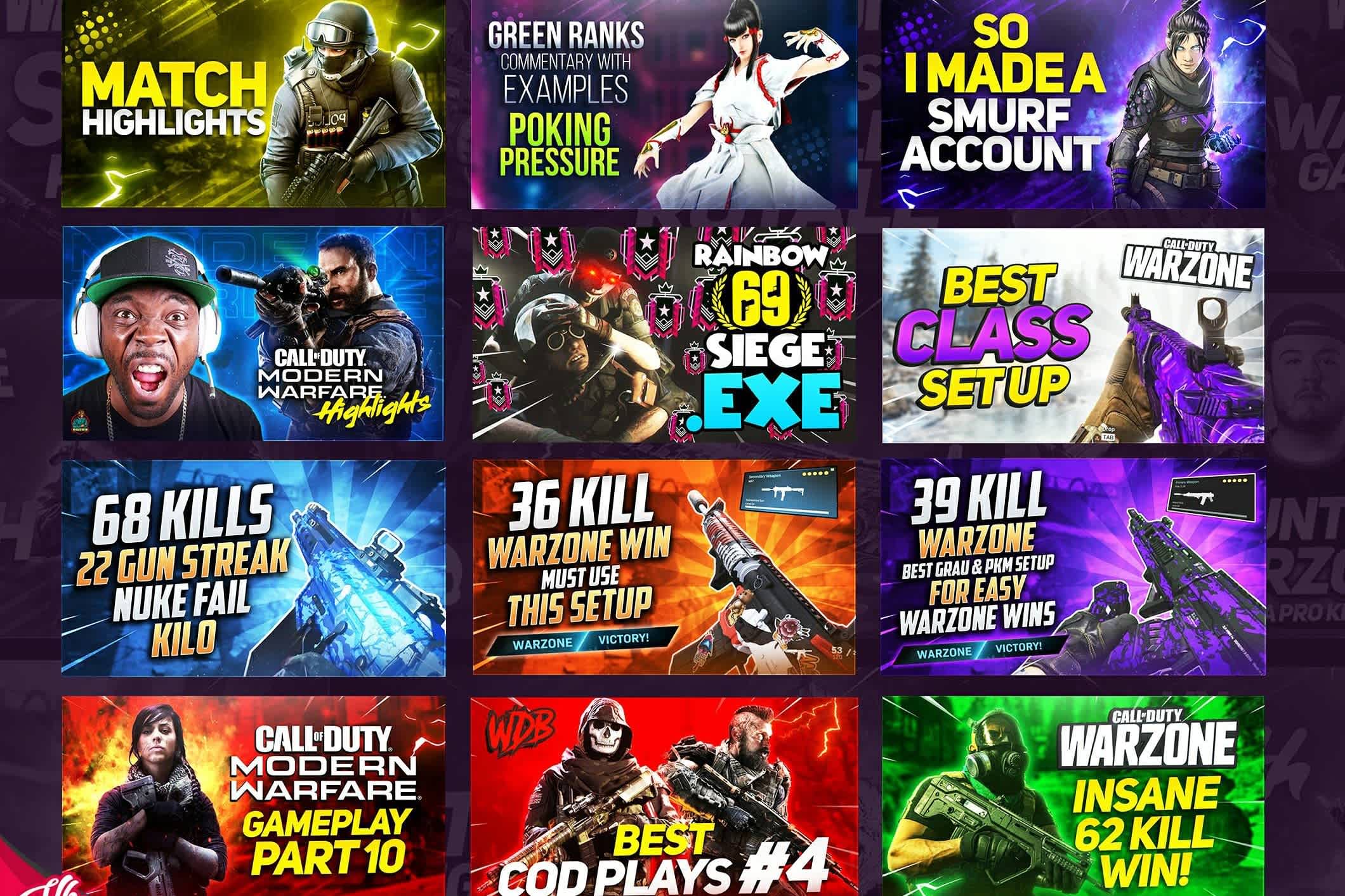 Portfolio for YouTube Thumbnail designer