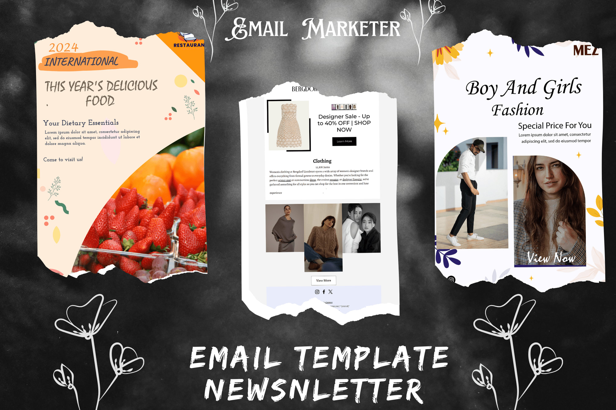 Portfolio for I will design  email template Newsletter
