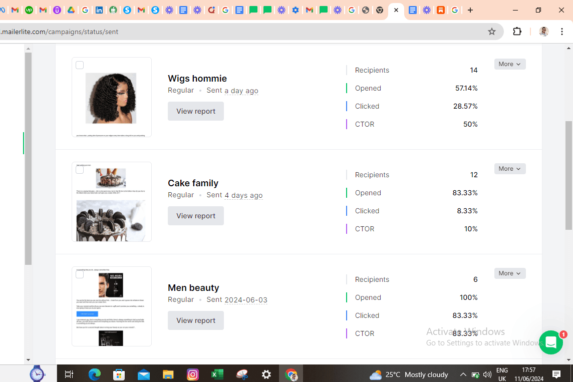 Portfolio for Email Copywriter and Marketer