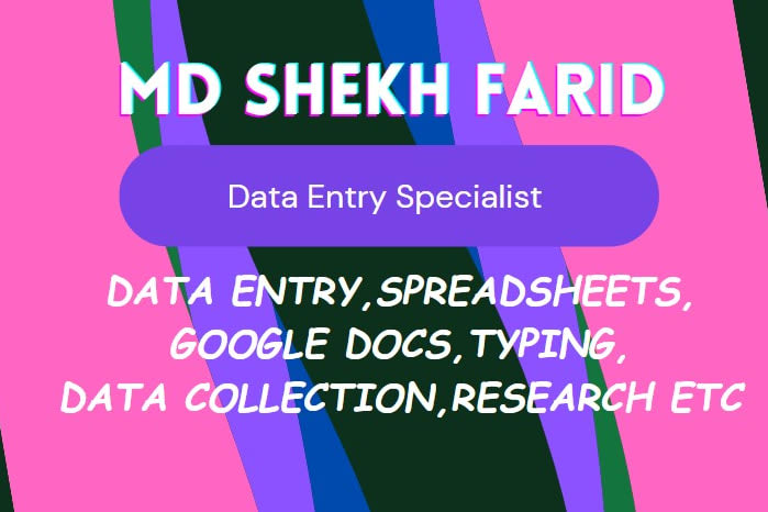 Portfolio for Data entry specialist