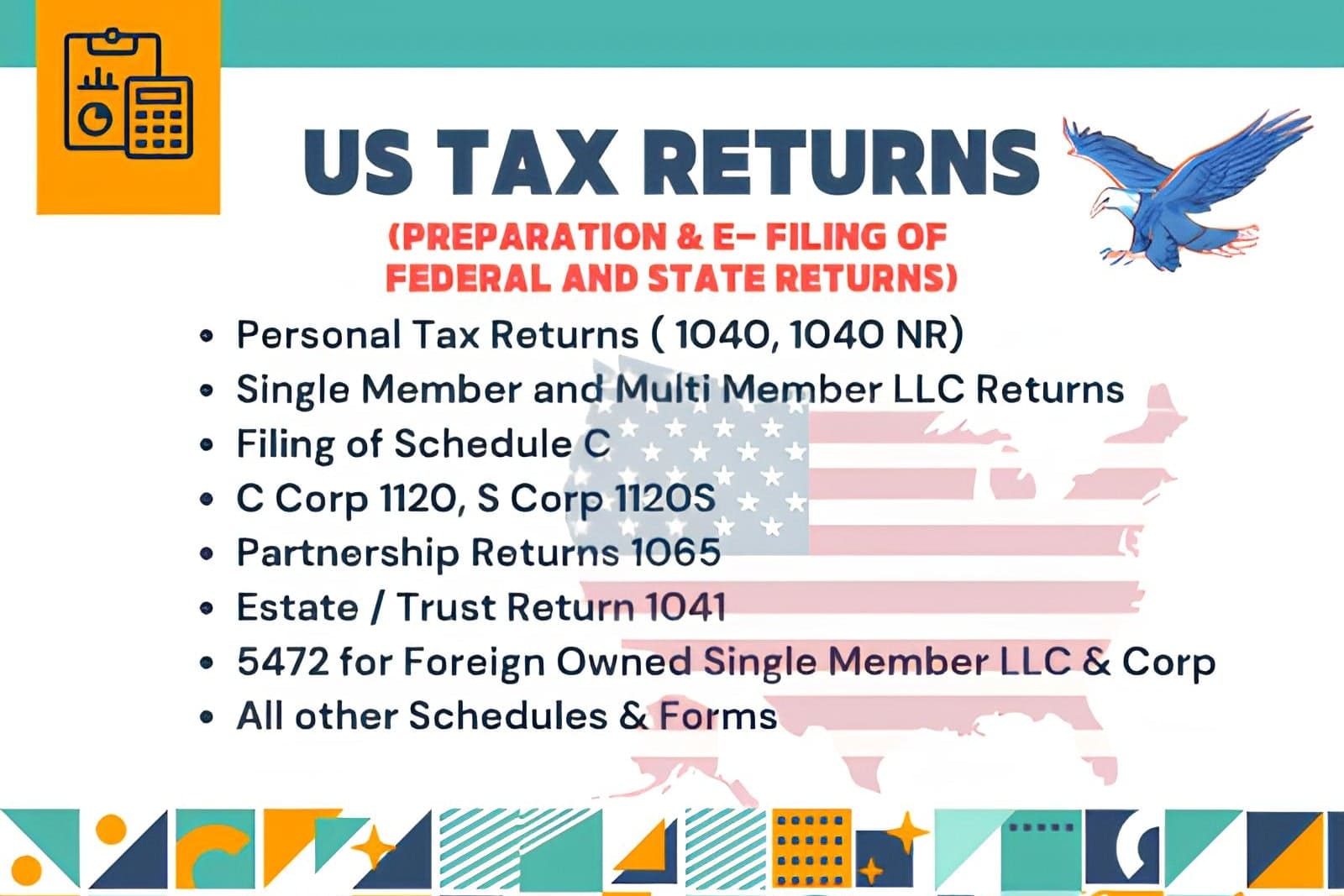 Portfolio for prepare tax returns and sba loan