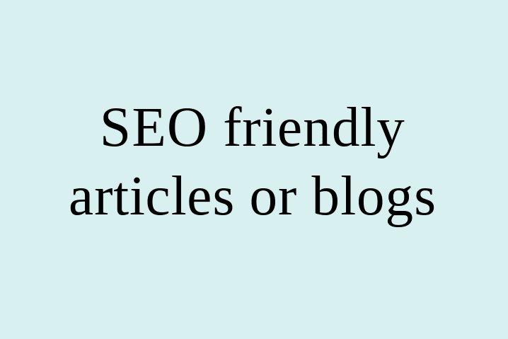 Portfolio for Content Writing
