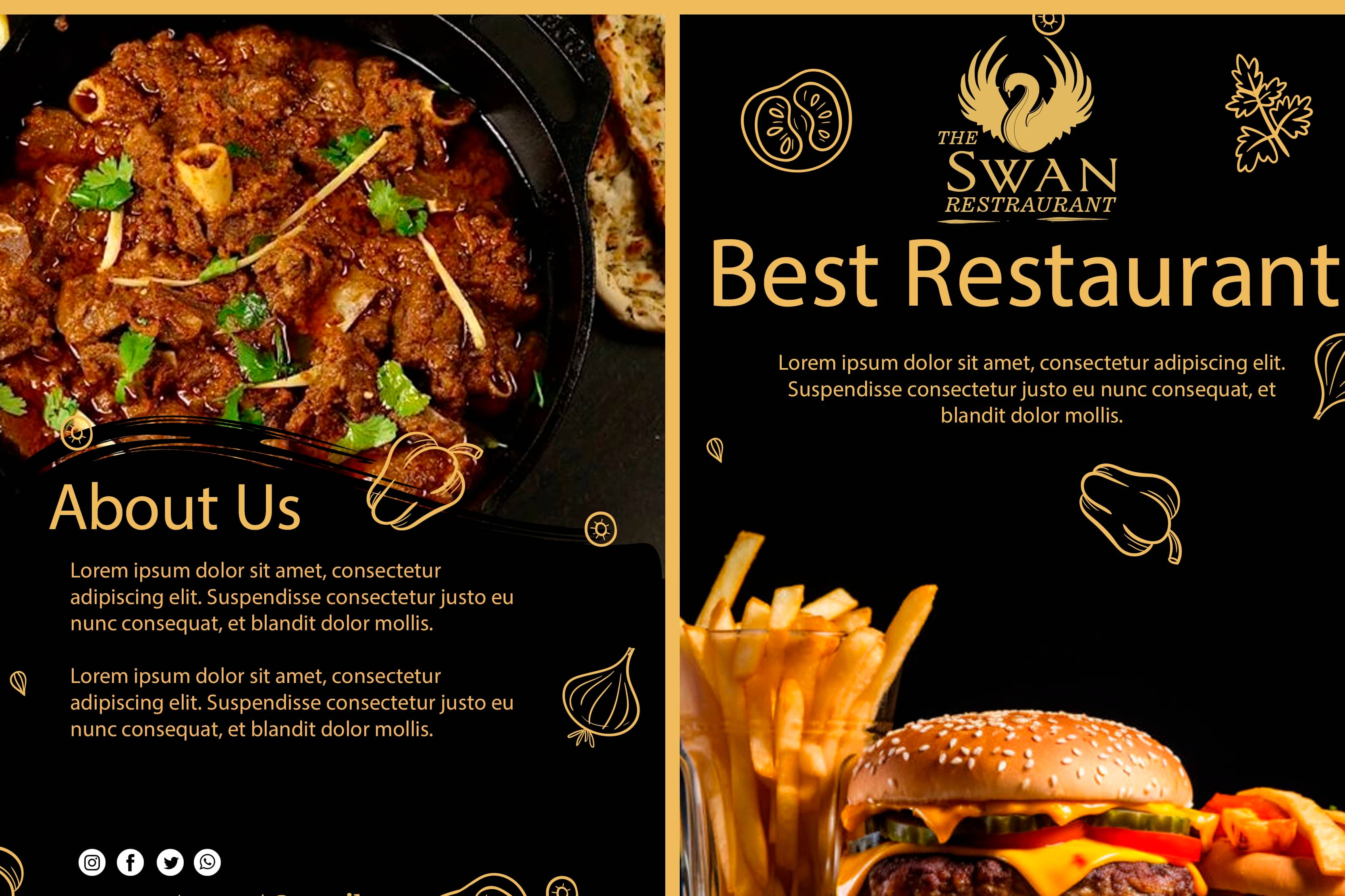 Portfolio for Restaurant menu and posters