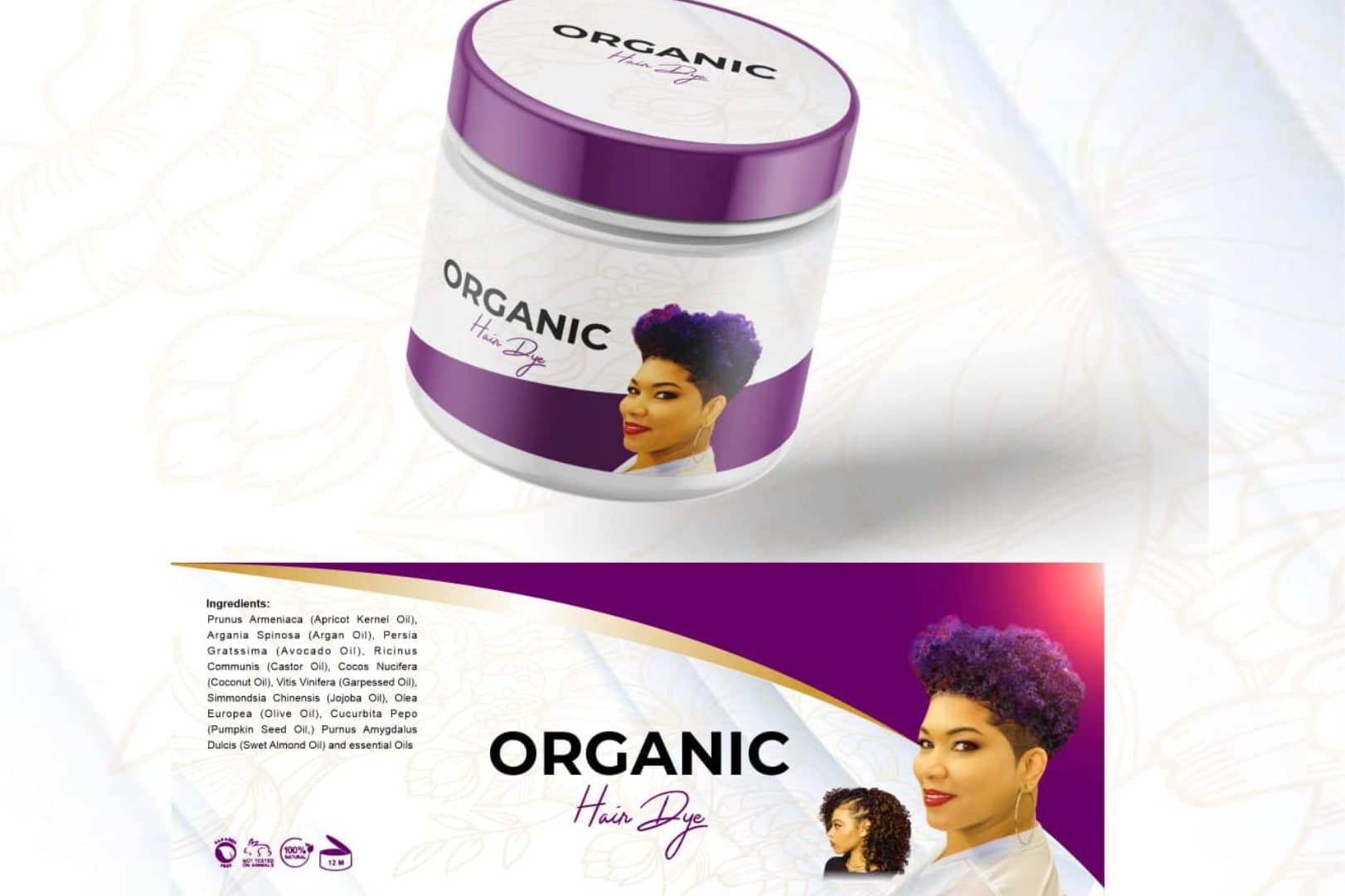 Portfolio for cosmetic haircare and skin care label