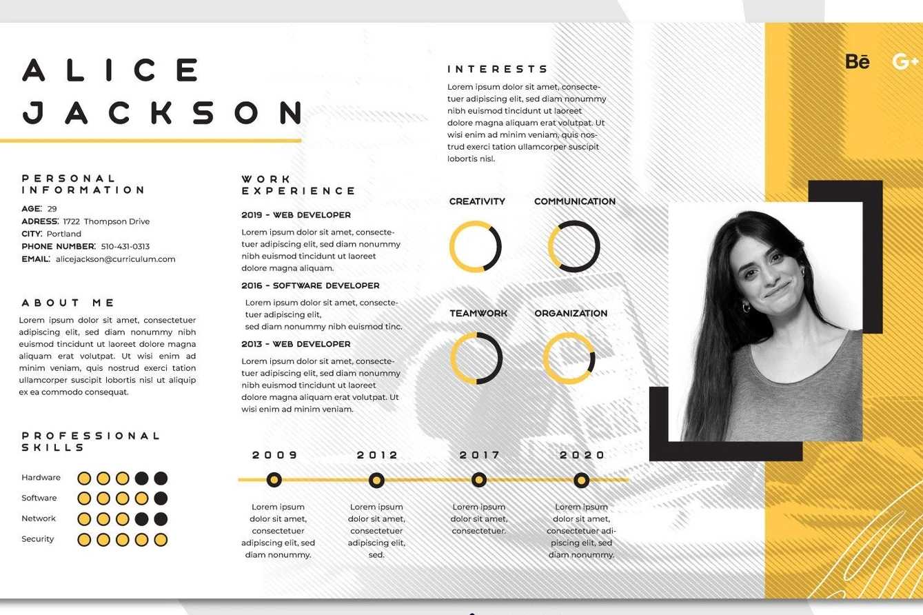 Portfolio for Job appealing CV template