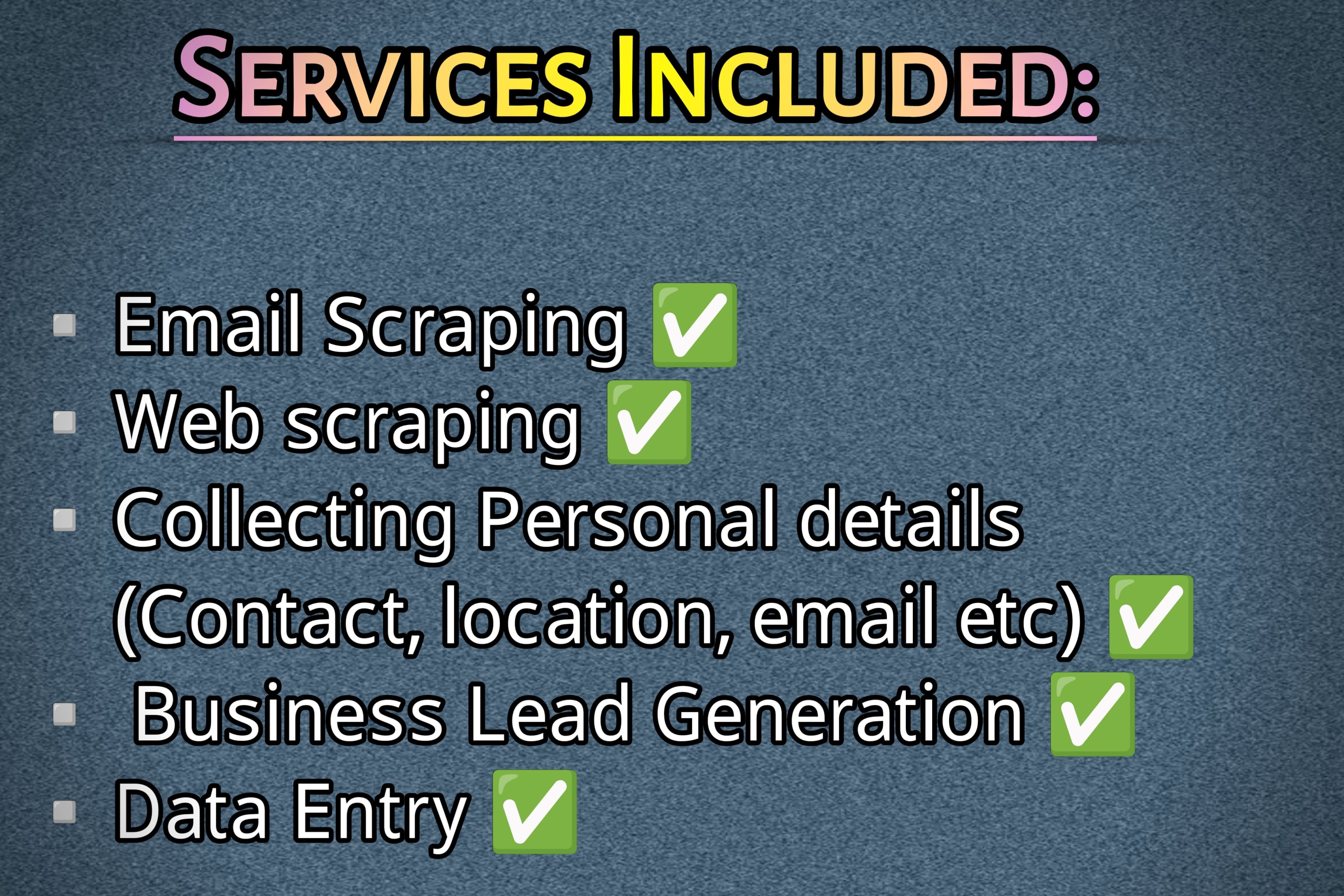 Portfolio for Data Entry Work