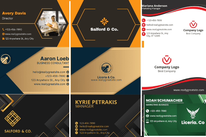 Portfolio for I will do business card design