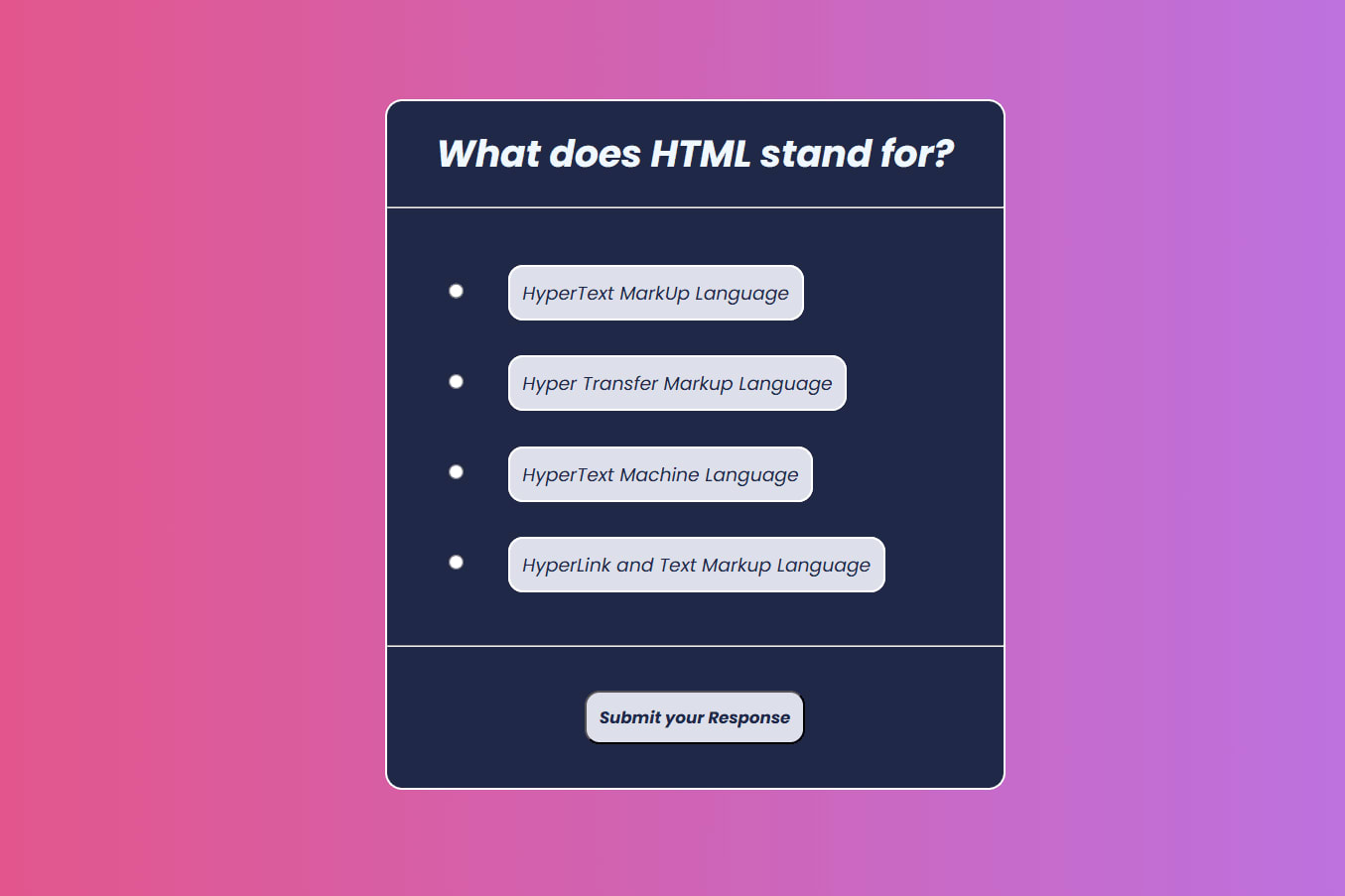 Portfolio for Front End Developer