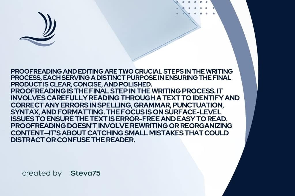 Portfolio for Proofreading is the process of reviewing