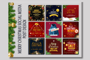 Portfolio for Christmas social media post Designer