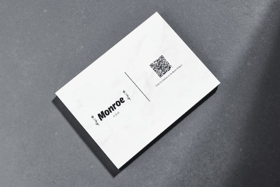 Portfolio for Business Card Design with QR Code