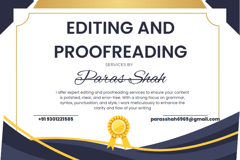 Portfolio for Editing and Proofreading