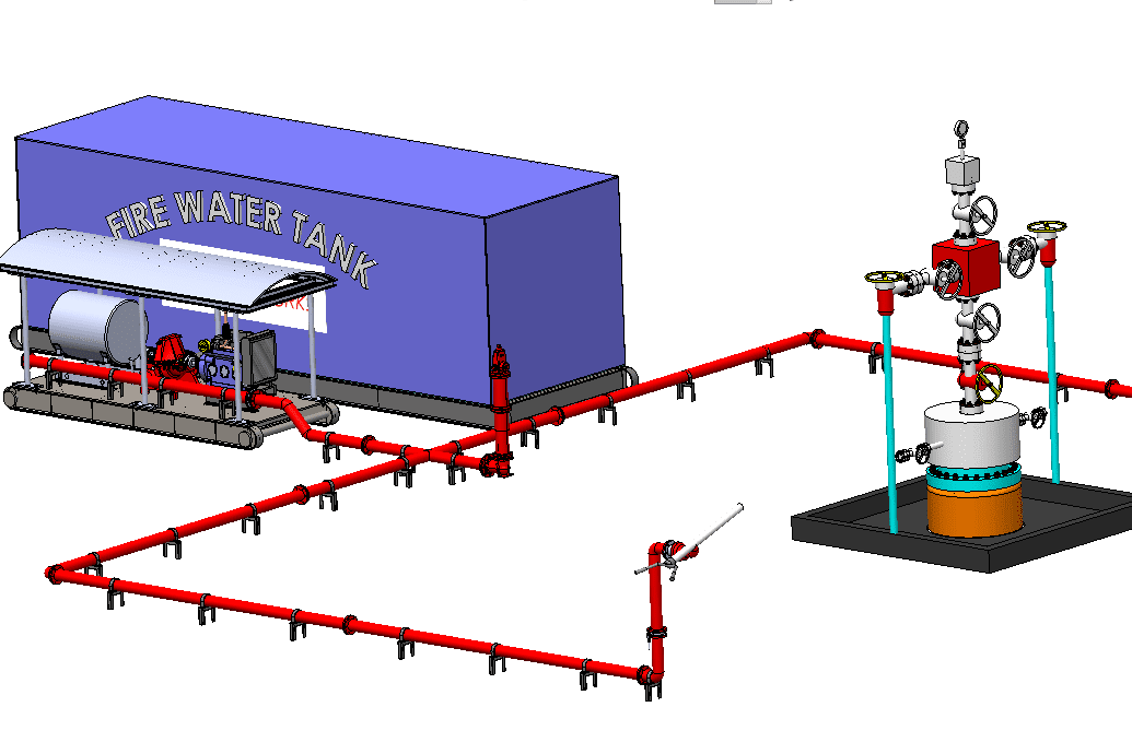 Portfolio for 3D Modeling for Fire Fighting System