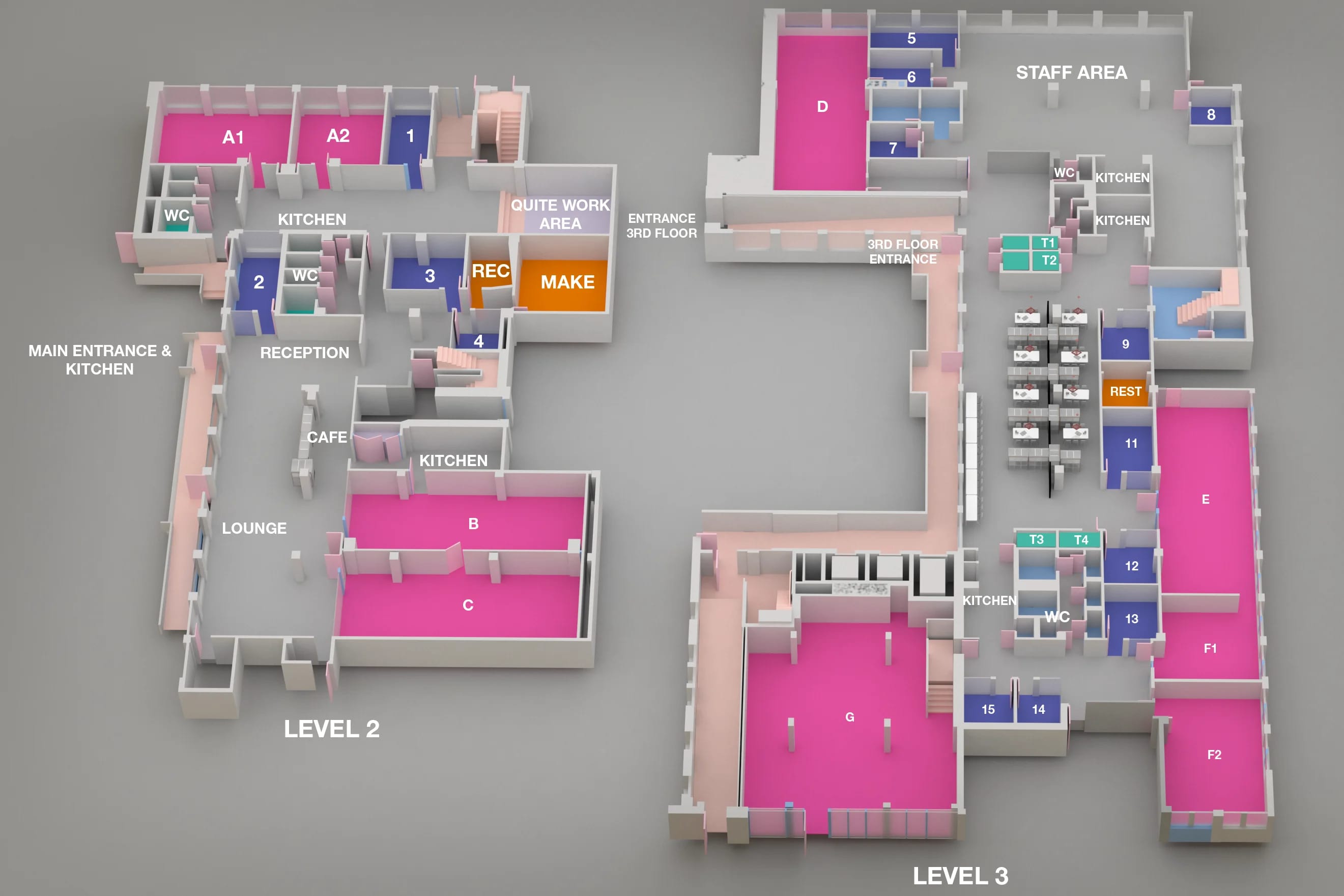 Portfolio for 3D Wayfinding Map kiosk & Self Navigate