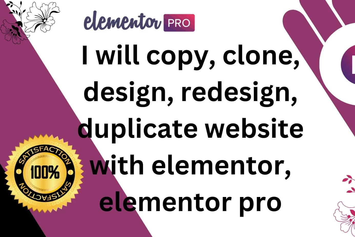 Portfolio for Design website with WordPress elementor