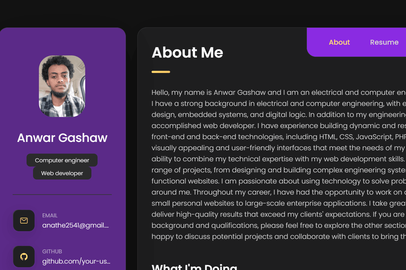Portfolio for web and mobile app development
