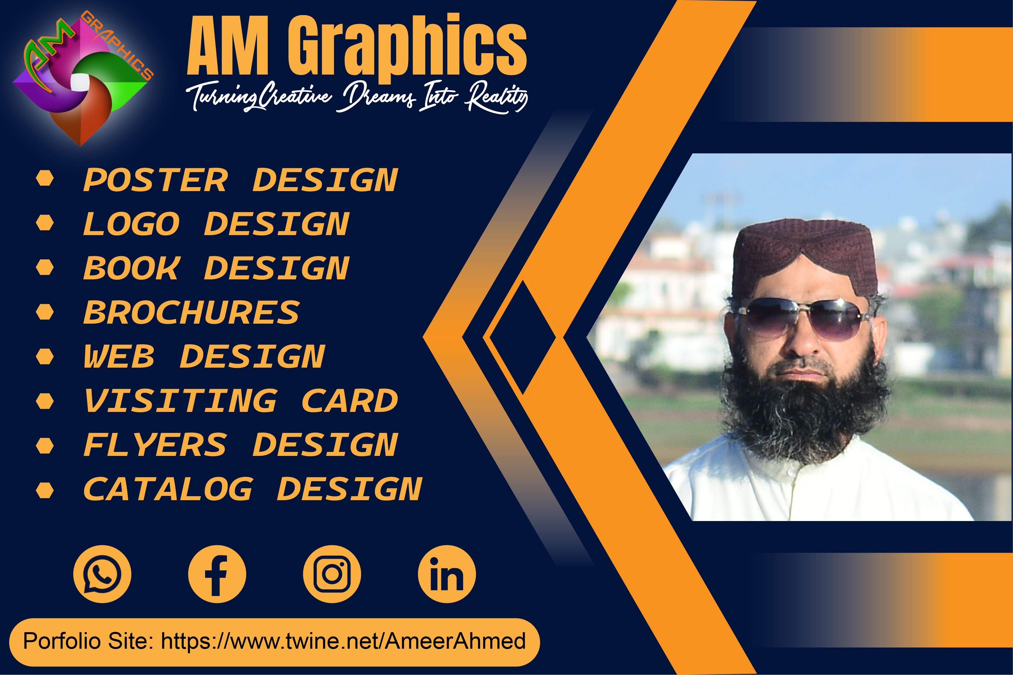 Portfolio for Services are available of Graphic Design