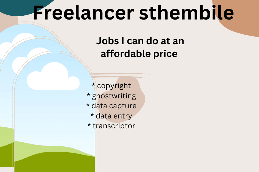 Portfolio for Ghostwriting and data entry