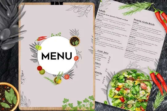Portfolio for Menu design