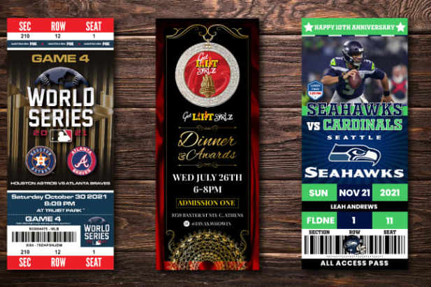 Portfolio for Event ticket design