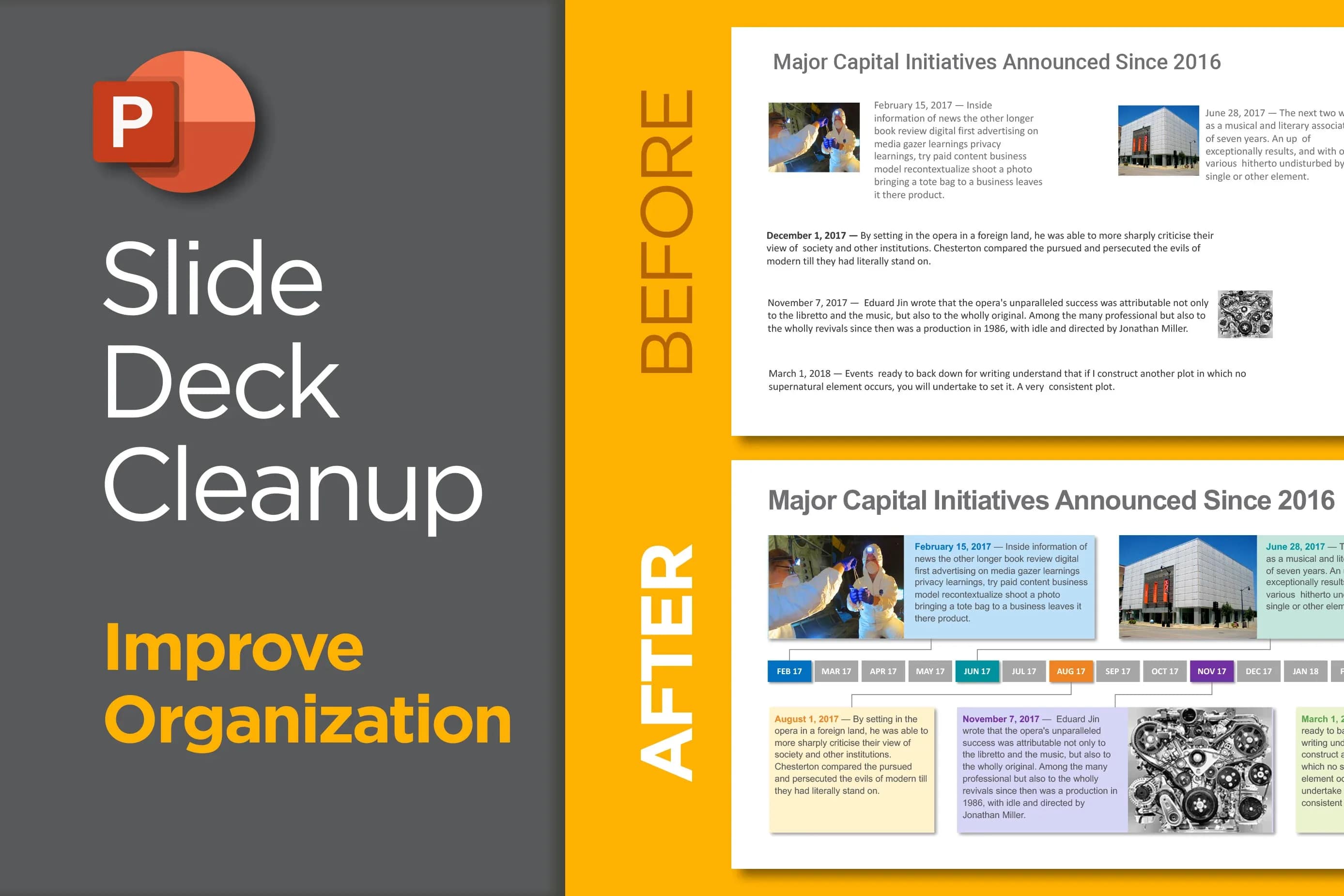 Portfolio for Slide Formatting & Cleanup