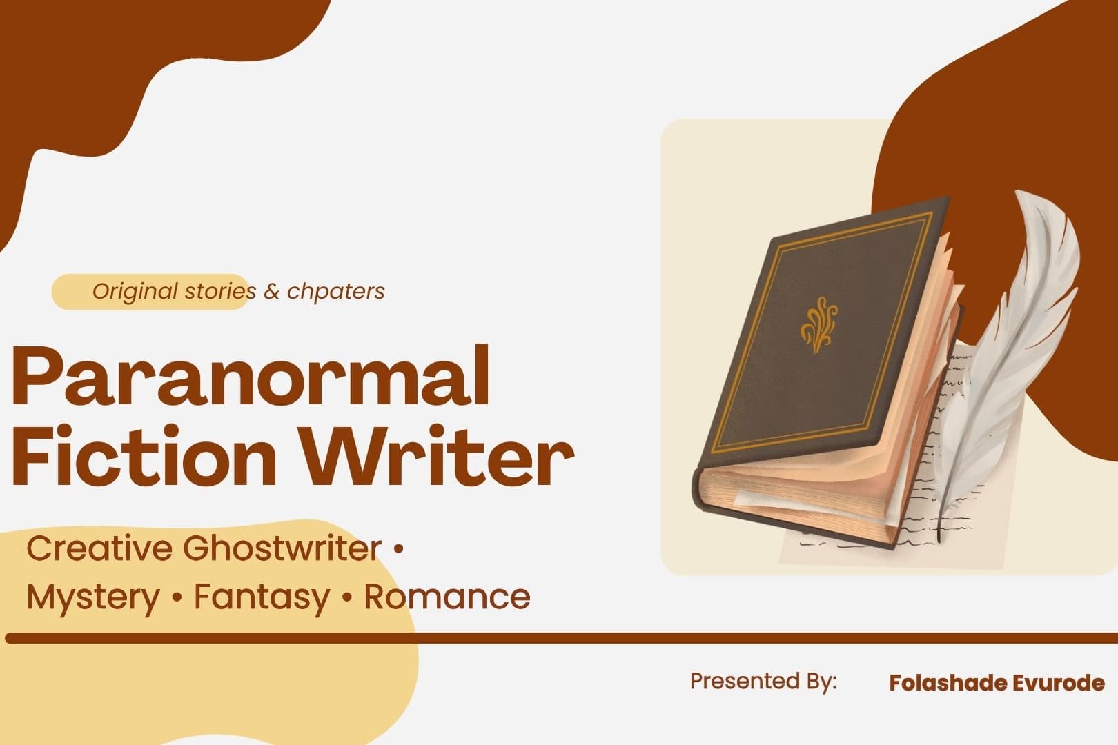 Portfolio for Paranormal & Supernatural Fiction Writer