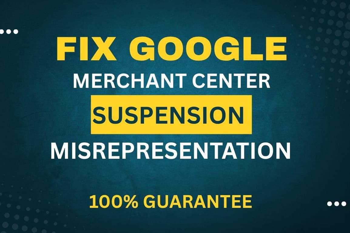 Portfolio for fix google merchant center suspension