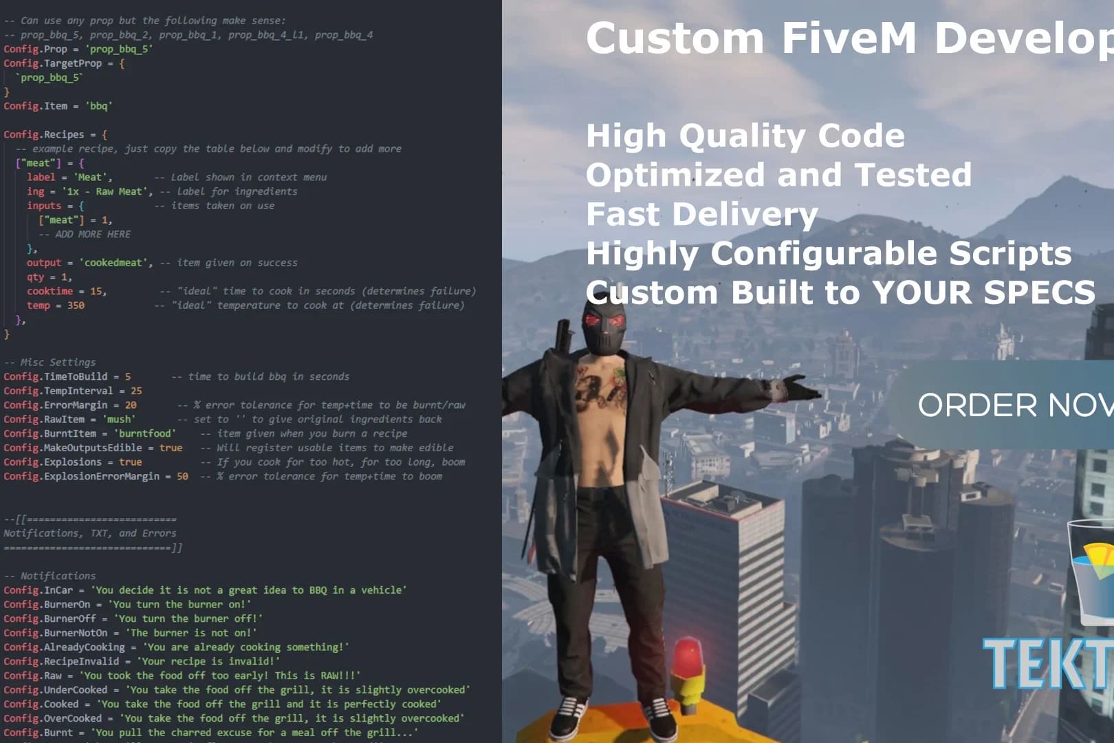 Portfolio for Fivem custom script