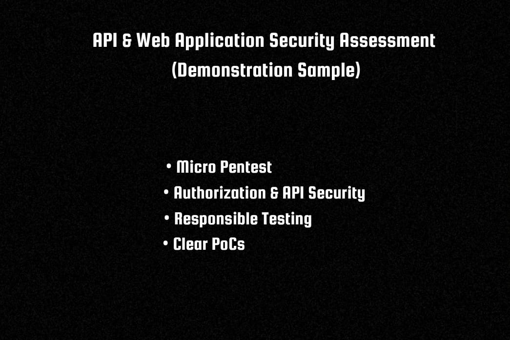 Portfolio for API & Website Security Micro pentest